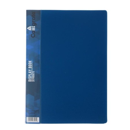 Set of folders A5, 20 inserts, calligrata, pocket on the spine, blue, 3 pieces-1