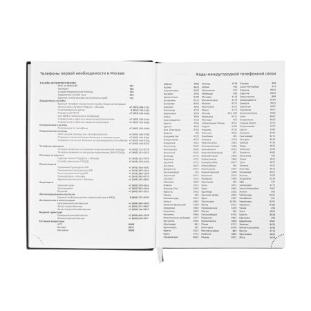 Diary Leduced A5 160 sheets attomex.visa, solid cover of artificial leather with foam rubber, liesse, block 70 g/m2, black-7