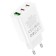 Network charger Hoco C99a, 2 Type-C, 1 USB, 20 W, 3 A, PD + Qc, white