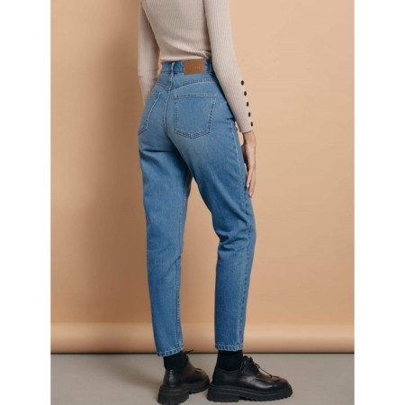 Women's jeans with a high landing CONTE Elegant Relaxed Mom, size M, color MID Blue-3