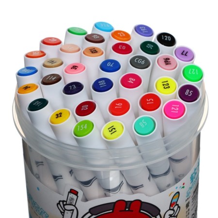 A set of markers, 36 colors, a cystic tip, in a plastic box-3