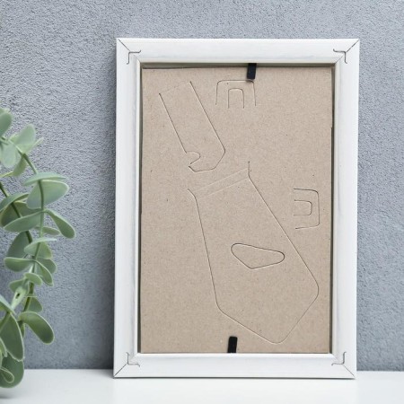 Photo frame Plastic "Kame" 10x15 cm, white-2