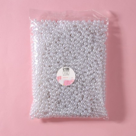 Sewing pearls, d = 6 mm, 250 g, white color-3