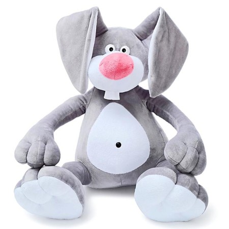 Soft toy "Rabbit Ernie", 62 cm, color gray color