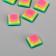 Decor for creativity plastic "Striped Cubes" multi -colored set 10 pcs 1.1x1.1 cm