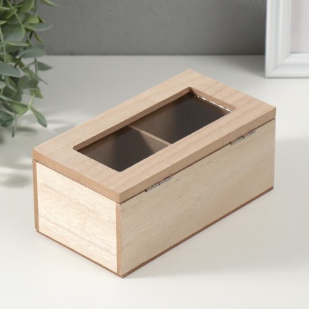 Casket Wood 2 divisions "Flower pattern" 8.8x16.2x7 cm-4