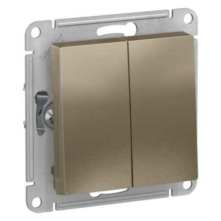 Sche Atlasdesign Sche AtlasDesign switch mechanism, 2 key, joint venture, 10a, ip20, champagne