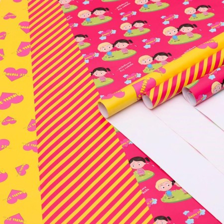 A set of glossy paper, "love is..." yellow, 3 sheets, 70 x 100 cm-2