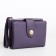 Women's wallet on the button, purple color
