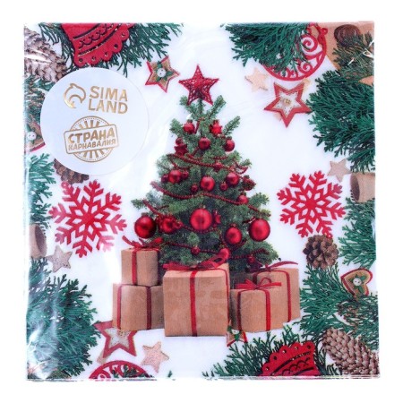 Paper Napkins "Christmas tree", set, 20 pcs., 33 × 33 cm-3