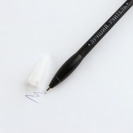 Gift set to the "Dear Teacher": Diary and Handle Handle (Ballic, Blue Paste, 1 mm)-11