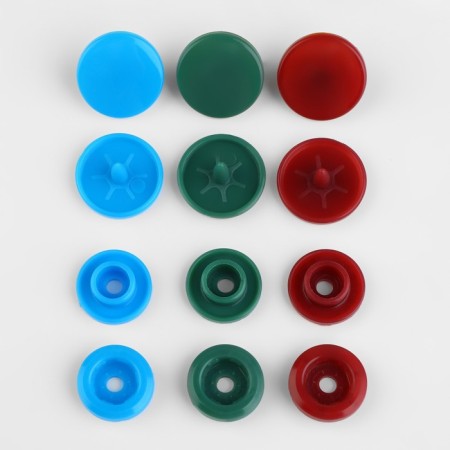 Plastic buttons, d = 12 mm, 180 pcs, in the organized organizer "Flower", color colorful color-4