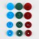 Plastic buttons, d = 12 mm, 180 pcs, in the organized organizer "Flower", color colorful color