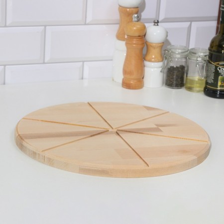 Wooden board "for pizza" for 6 pieces 32x32x1.8 cm birch-1