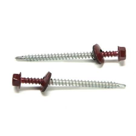 Roofing screws 4.8x70 mm, RAL3005 BORN-1