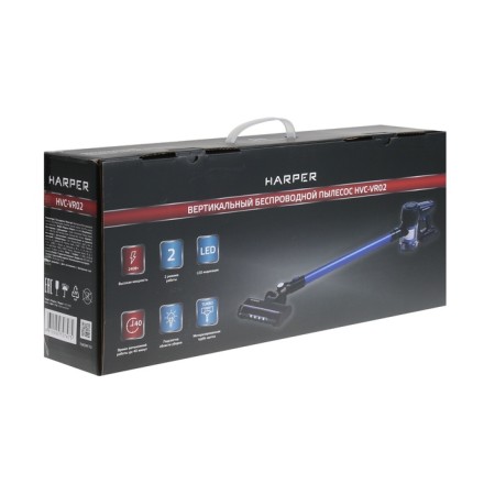 Harper HVC-VR02 vacuum cleaner, vertical, wireless, 240/80 W, wireless, 0.8 l, blue-12