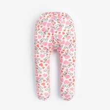 Sliders for a girl, white color/hearts, height 74 cm