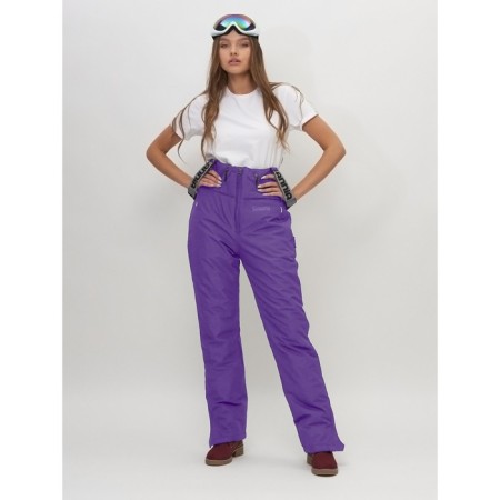 Ski pants female, size 50, purple color-5