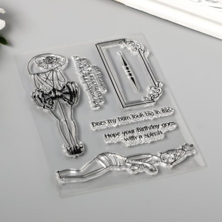Stamp for creativity Silicon "Fashion Lady" 15x10 cm-1