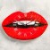 Watch wall "lips", discrete move, 29 x 18 cm