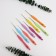 A set of hooks for knitting, with a plastic handle, d = 0.8-2 mm, 8 pcs, color colorful color