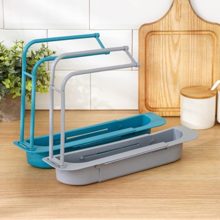 Holder on a sink for kitchen trifles of the share, 36 (49.5) × 9 × 26 cm, color mix-7