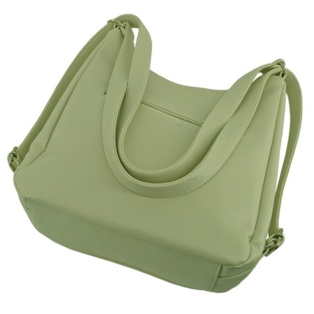 Women's bag B2821-02110, green color, artificial leather, 24x11x27 cm-1