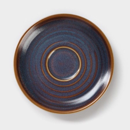 Porcelain saucer Magistro Garland, D = 14.2 cm, blue color