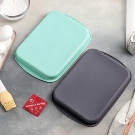 Baking uniform "rectangle", silicone, 27 × 18 cm, color mix-5