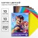 Cardboard color, A4, 10 sheets, 10 colors, non -unilateral, in a folder, 200 g/m², puppy patrol