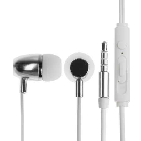 Nausiki Byz S872, wired, vacuum, 3.5 mm, 1.2 m, white