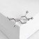 Brooch "Molecule", color silver