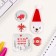 New Year of the icon sets 5 pcs d = 25 mm d = 35 mm "Bear" 8.5x12.5 cm