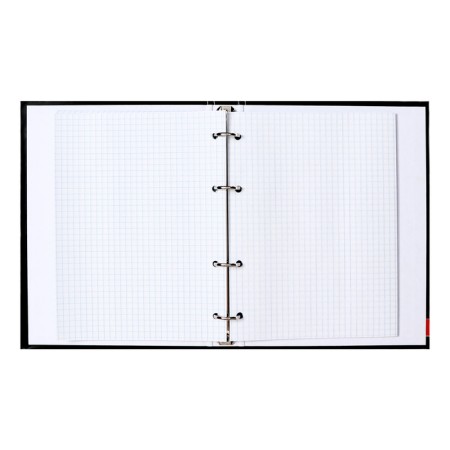 Notebook on rings of 80 sheets in the cage "Dangerous", with shift block, solid cover, glossy lamination, block 60 g/m2-3