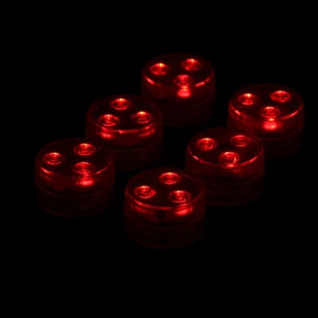 Waterproof lamp minimal mini, 3 x 1.9 cm, 6 pcs, from CR2032 (in the set), remote control, rgb, IP68-3