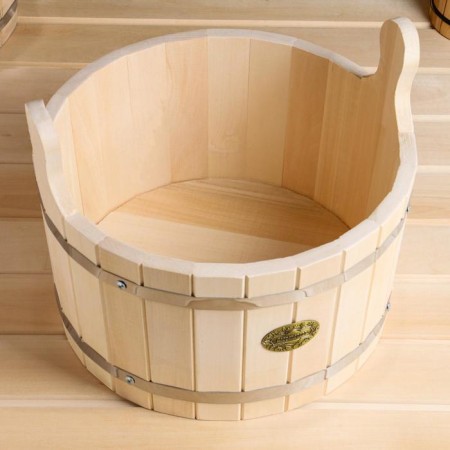 Gang of linden, 15 liters, round, stainless hoop, "Dobroparov"-1