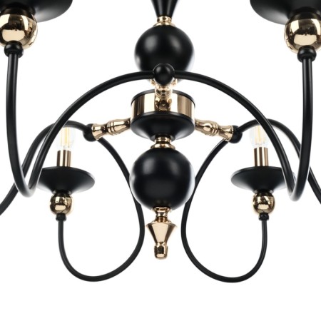 Milano chandelier 6he14 40W black and gold 68x68x79 cm-7
