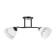Aurora chandelier 2he27 40W Black 48x26 cm