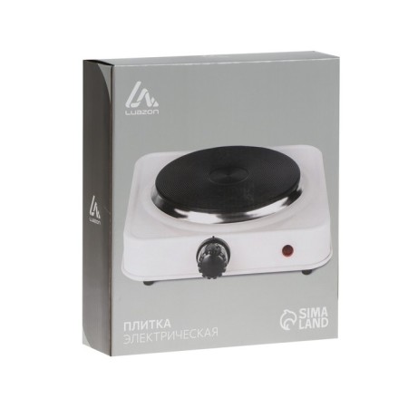 Electric tile Luazon LHP-001, 1 burner, 1000 watts, heater spiral, black-8