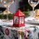 LED figure "Red Lantern with Bullfinaries" 6.3 × 12 × 6.3 cm, plastic, batteries AG13x3, glow warm white