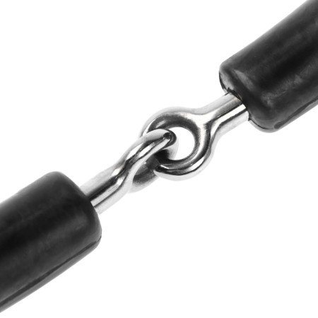 A bit for a horse with hypoallergenic plastic, the distance between the rings is 140 mm-1