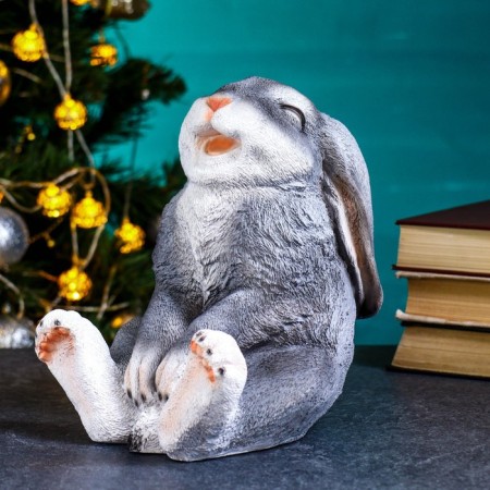 Garden figure "bunny" gray, 20x18x22cm-1
