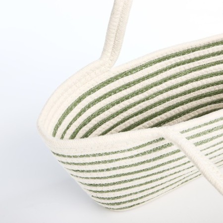 Bag-touut without fastening, white/green color-3