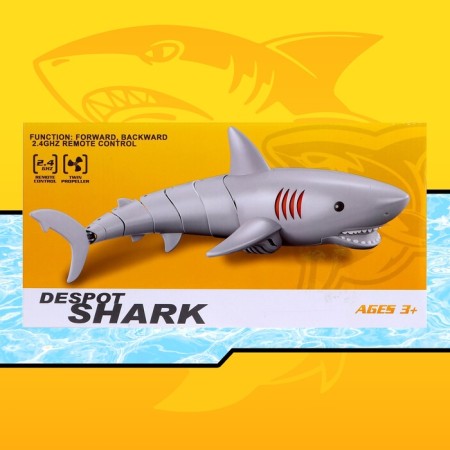 Akula radio -controlled "white", swims, works from batteries-5