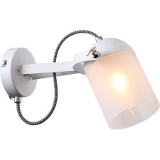 Wall lamp Fuoco 1xe14 40w, size 31x14x18 cm, white color, chrome