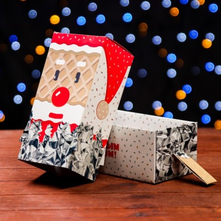 Gift box "Happy New Year" 10.1 x 8.2 x 20.2 cm-4