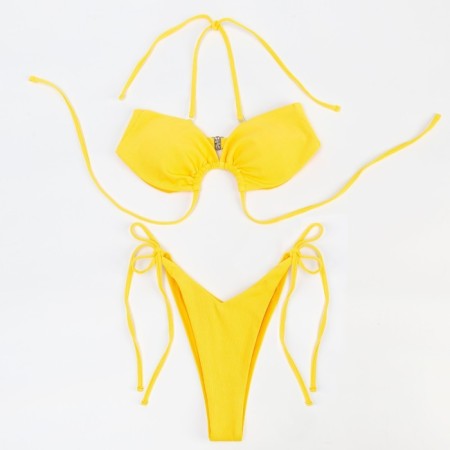 Separate swimsuit minku, yellow color, rr 44-6