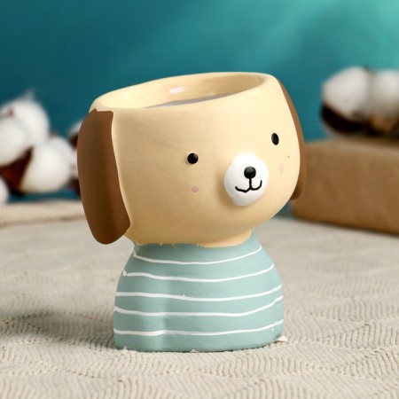 Pot "Cute Dog" Blue, 6x11cm-1