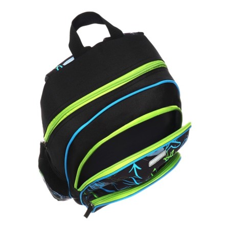 School backpack 38 x 27 x 17, ergonomic back, Devente Attomex Basic, T-Rex Dino, Black 7033443-8