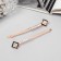 Invisible hair "Hadley" (set 2 pcs) rhombus, 6 cm, pink gold